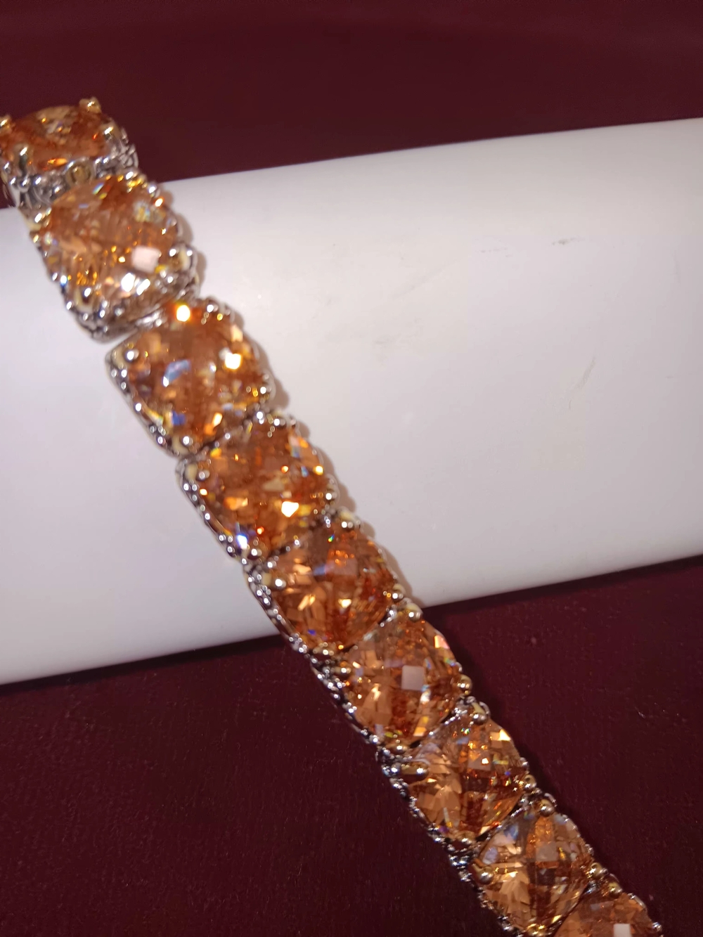 Vintahe Park Lane Champagne Rose Gold-Tone Crystal Bracelet - Picture 4 of 6
